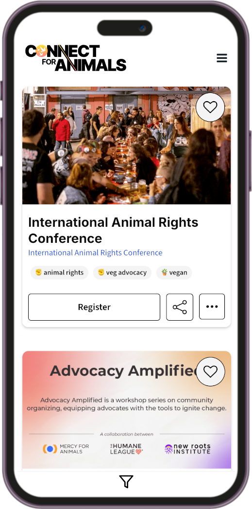 Connect For Animals mobile app preview